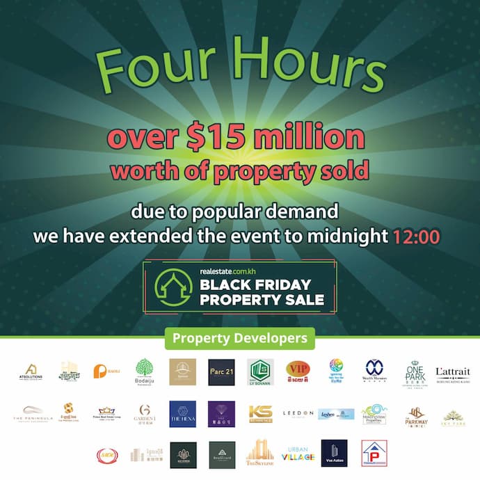 Realestate.com.kh Black Friday Online Property Sale results