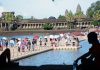 angkor wat floating bridge tourism