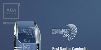ABA​ Bank wins Euromoney's 'Best​ Bank​ in​ Cambodia​ 2020' award
