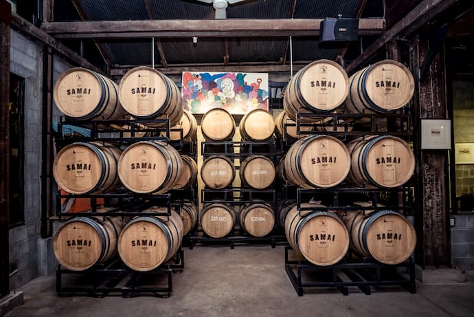 Samai Rum barrels
