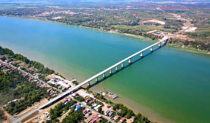 The Cambodia-China Friendship Bridge, which connects Kampong Cham and Tboung Khmum provinces