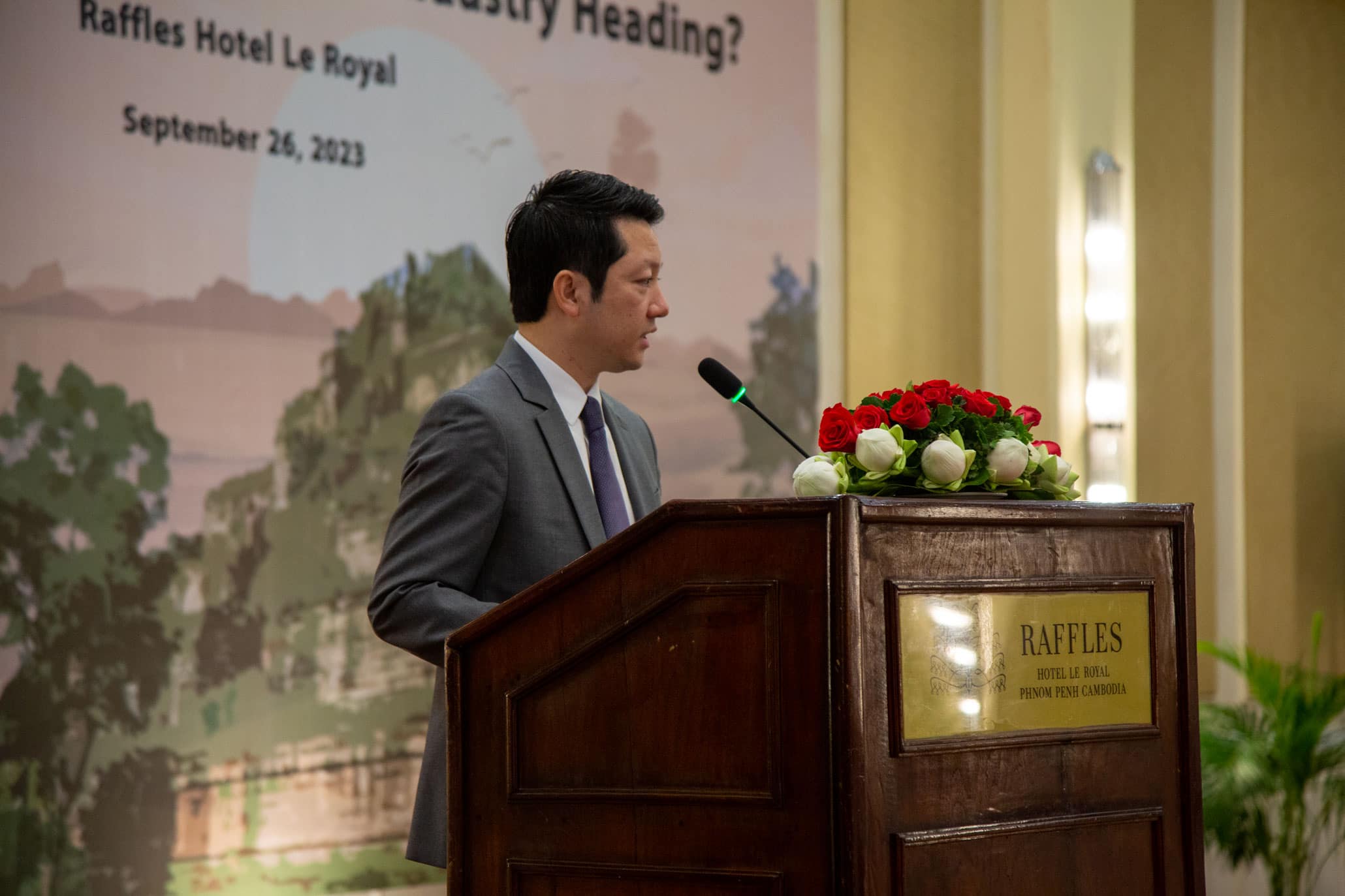 Minister of Tourism at AmCham Cambodia's event on where Cambodia's tourism industry is heading