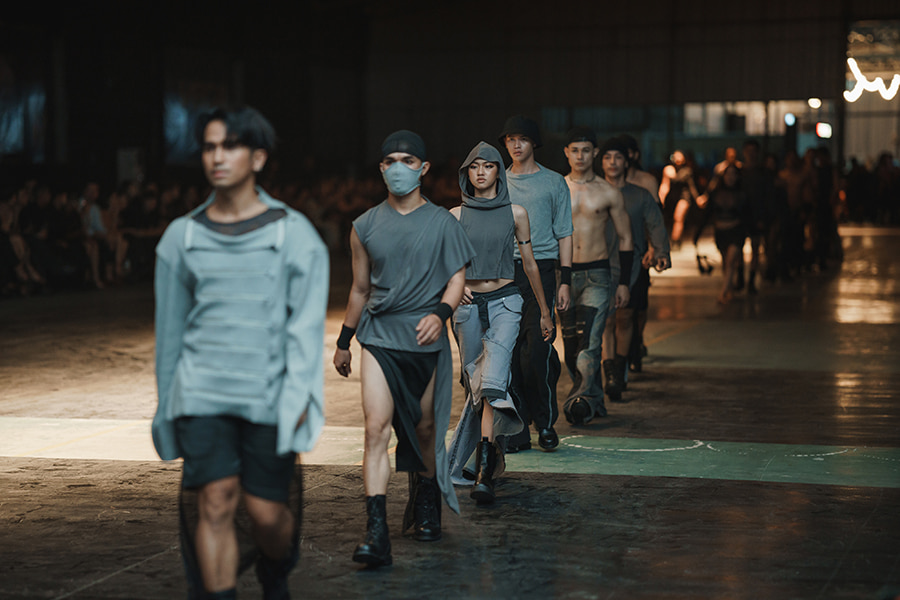 Models walk the runway at the Comerci debut fashion show