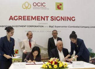 OCIC and Thailand-based BJC's Big C Supercenter sign partnership for new Phnom Penh hypermarket