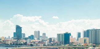 Phnom Penh cityscape, B2B Cambodia, shot from Business Development Centre building