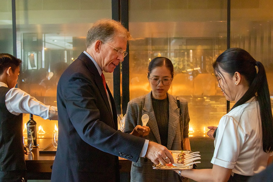 Samples of U.S. food products were served to guests in attendance of the launch ceremony for Restaurant Week 2023.