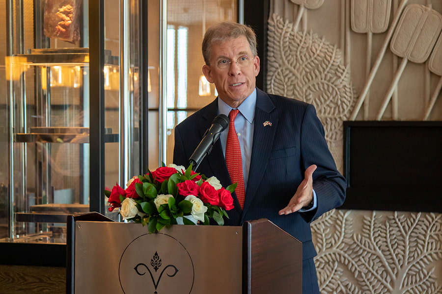 US Ambassador to Cambodia, Patrick Murphy, delivering remarks at the launch of Restaurant Week 2023.