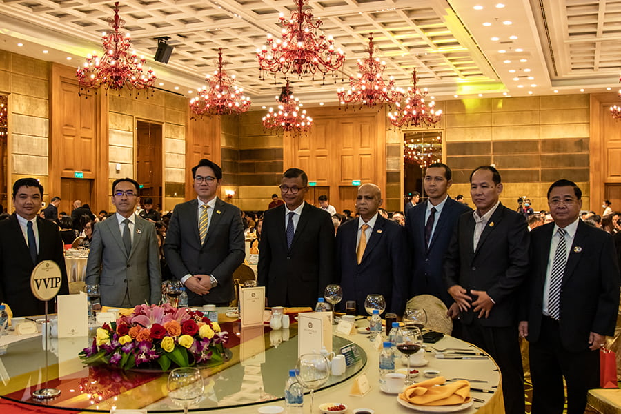 H.E. Dr. Hang Chuon Naron, Minister of Education, with the MBCC President and board members.