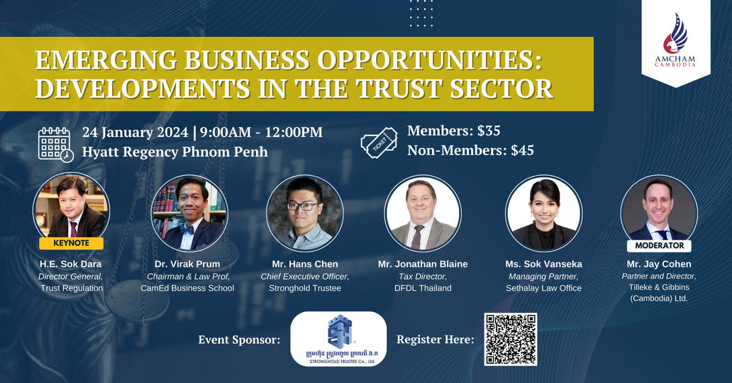 AmCham Emerging Business Opportunities: Developments in the Trust Sector event poster