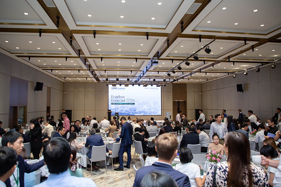 CBRE Cambodia organised its annual 'Fearless Forecast' event for 2024 on January 12, 2024, at the Oakwood Premier Phnom Penh.