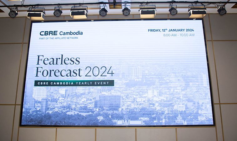 CBRE Cambodia hosted its 'Fearless Forecast 2024' event at the Oakwood Premier Phnom Penh on January 12, 2024
