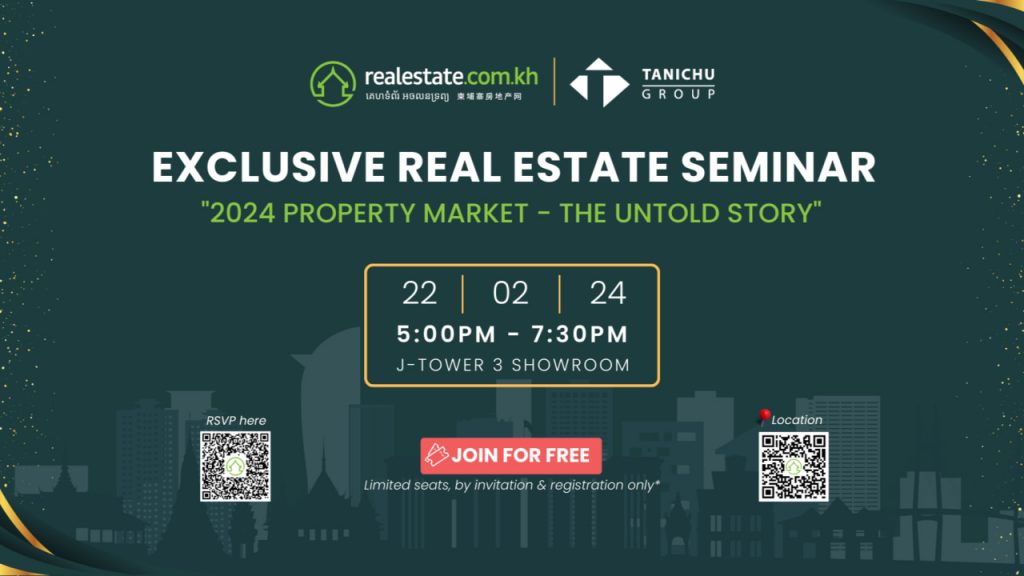 "2024 Property Market - The Untold Story" - event by Realestate.com.kh poster