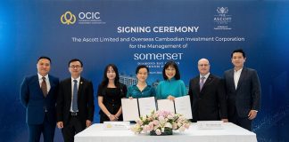 Ascott Signs with OCIC to Launch Somerset Diamond Bay Garden Phnom Penh